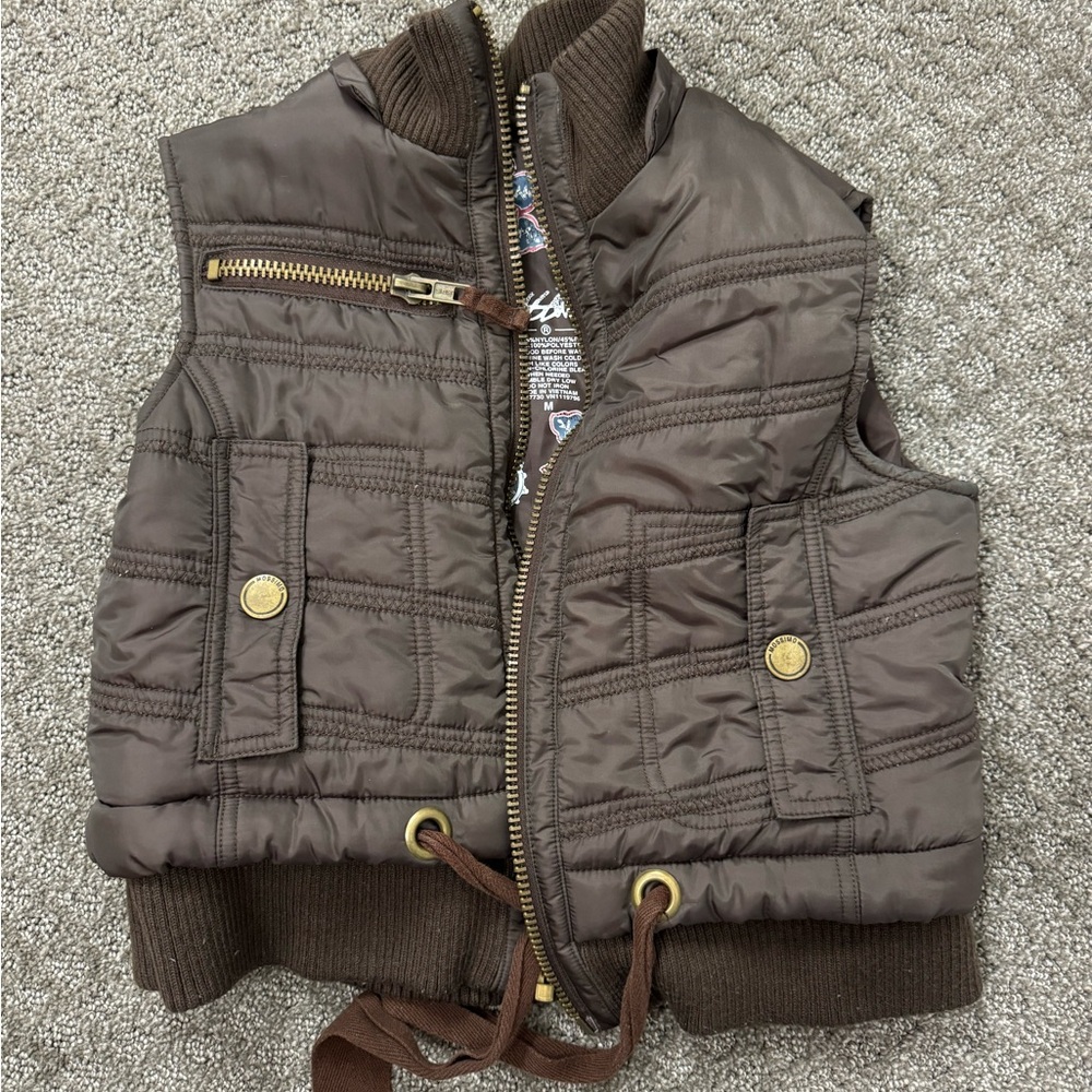 Mossimo Supply Co. Brown Quilted Vest